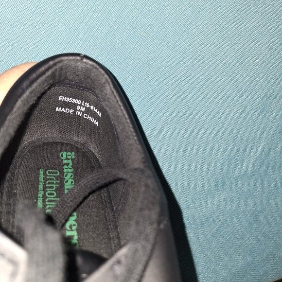 Grasshopper Ortholite Sneaker - Black Leather - Size 9M - Picture 7 of 7